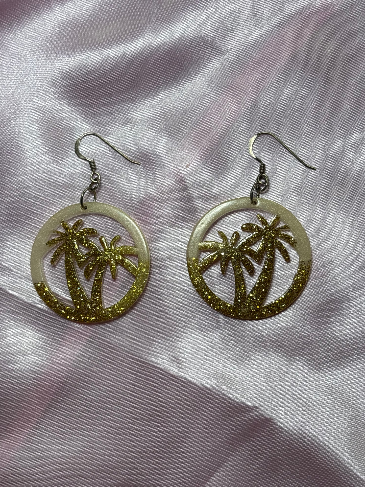 Sunset Boulevard - Handmade Palm Tree Hoop Earrings