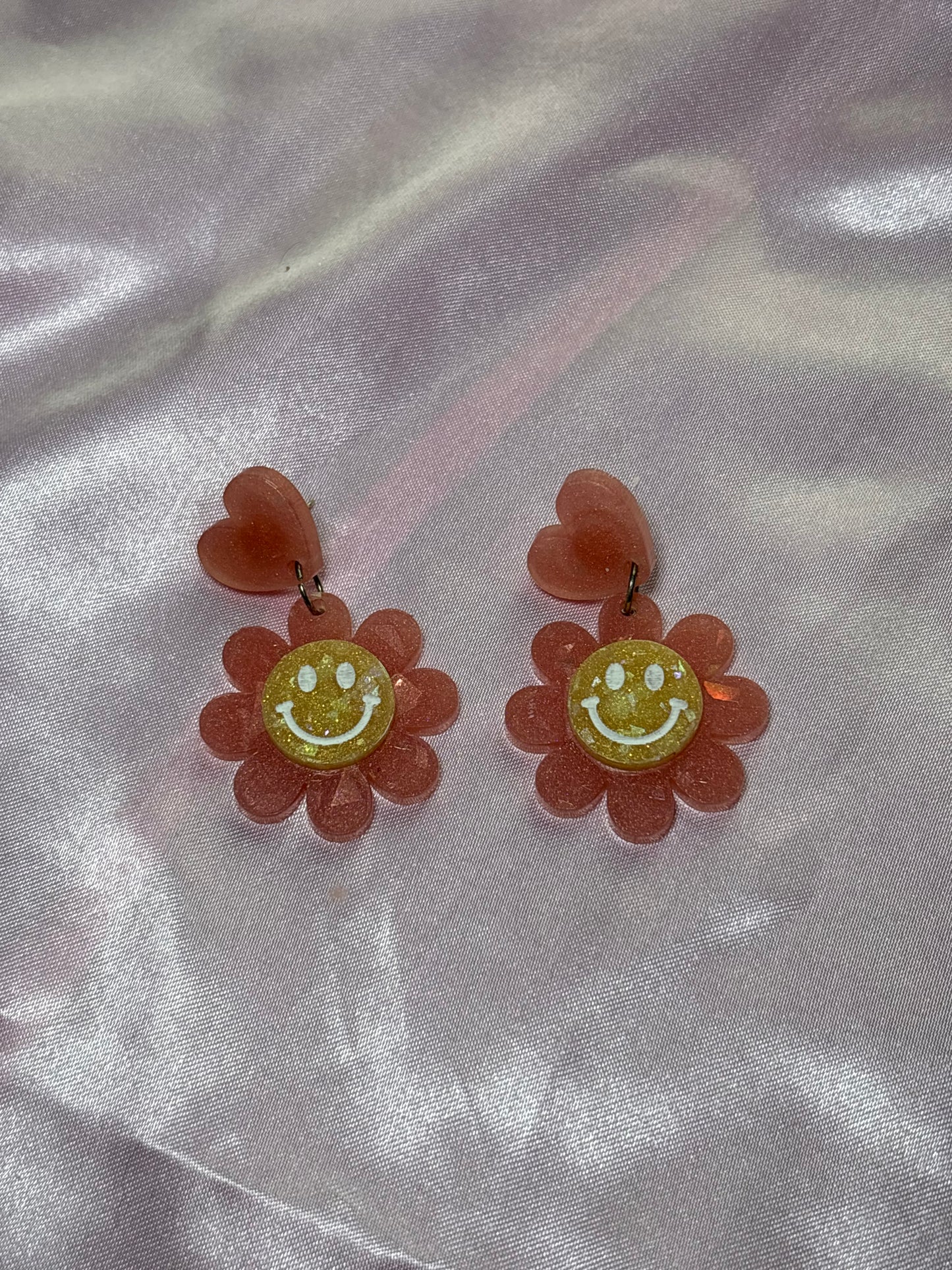 Dopamine Hit - Handmade Smiley Flower Earrings