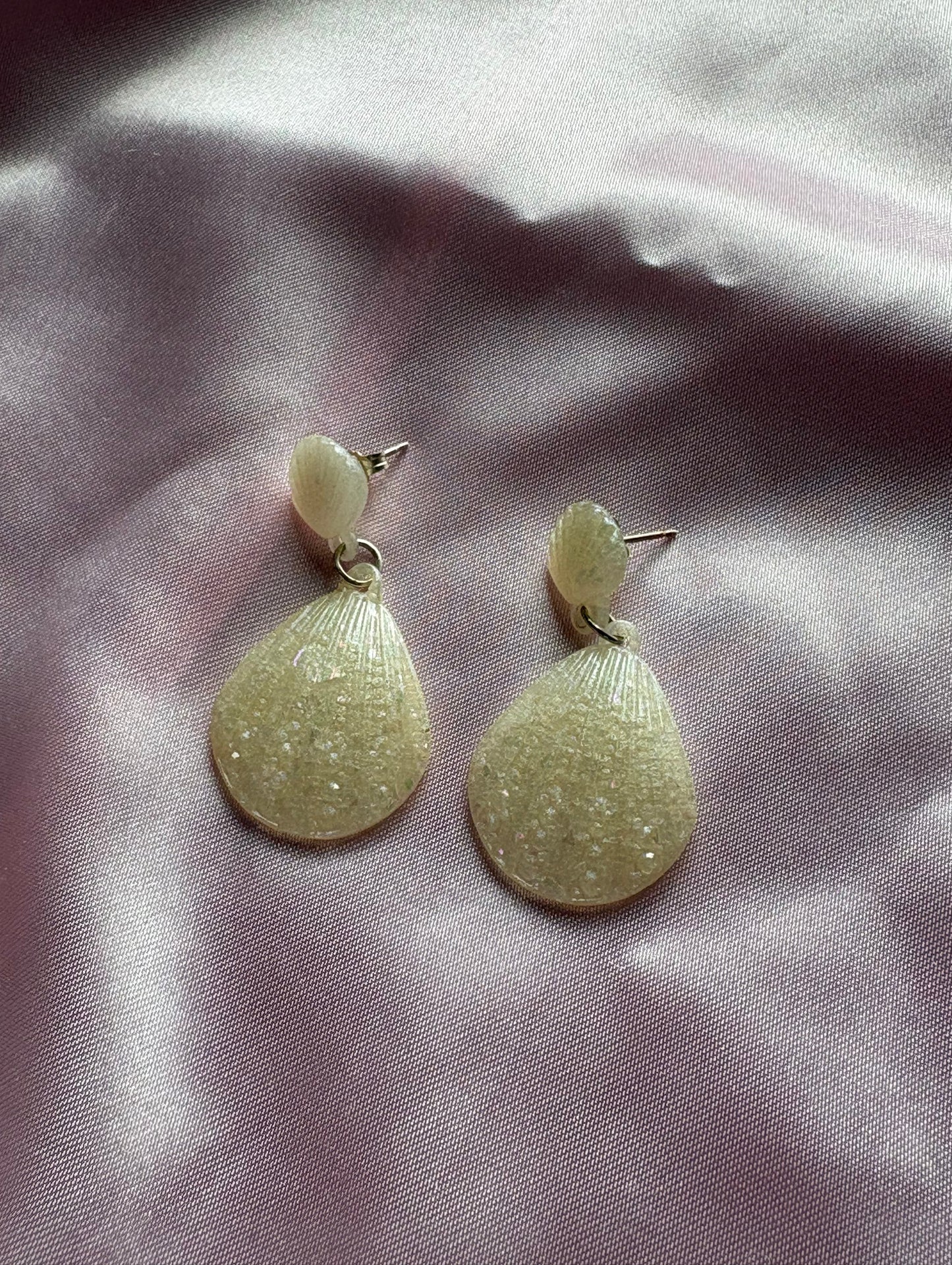 Call me on your Shell phone! - Handmade Shell Earrings