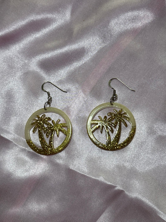 Sunset Boulevard - Handmade Palm Tree Hoop Earrings