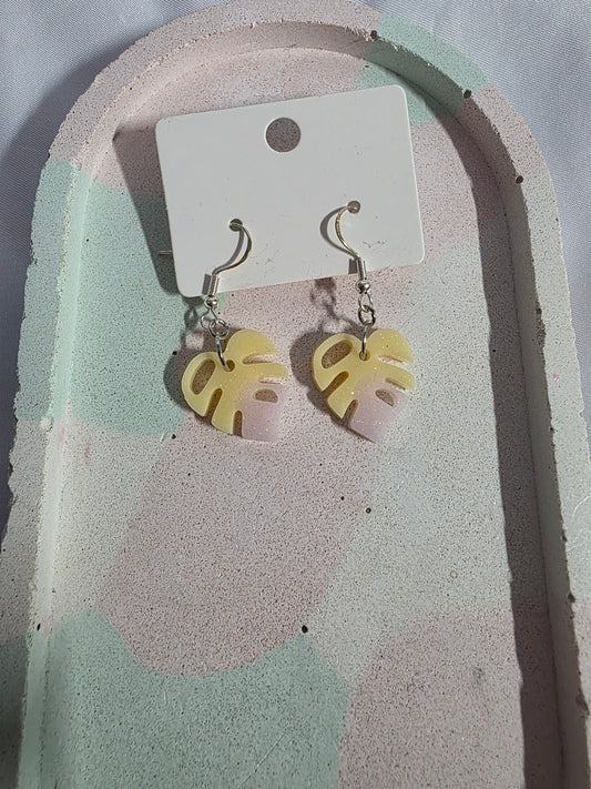 Im a Succa for you - Handmade Petite Monstera Leaf Earrings