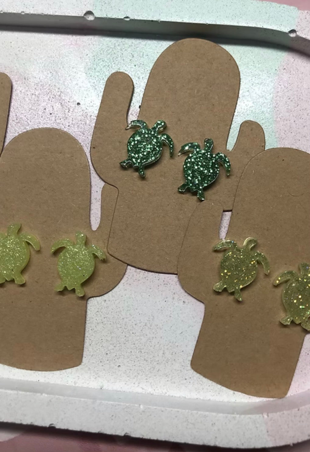 Save the turtles - Handmade Turtle Stud Earrings