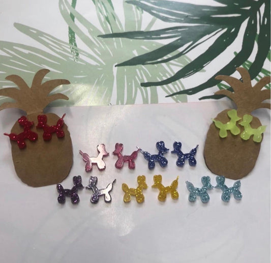 Pop pup Dog - Handmade Balloon Dog Stud Earrings