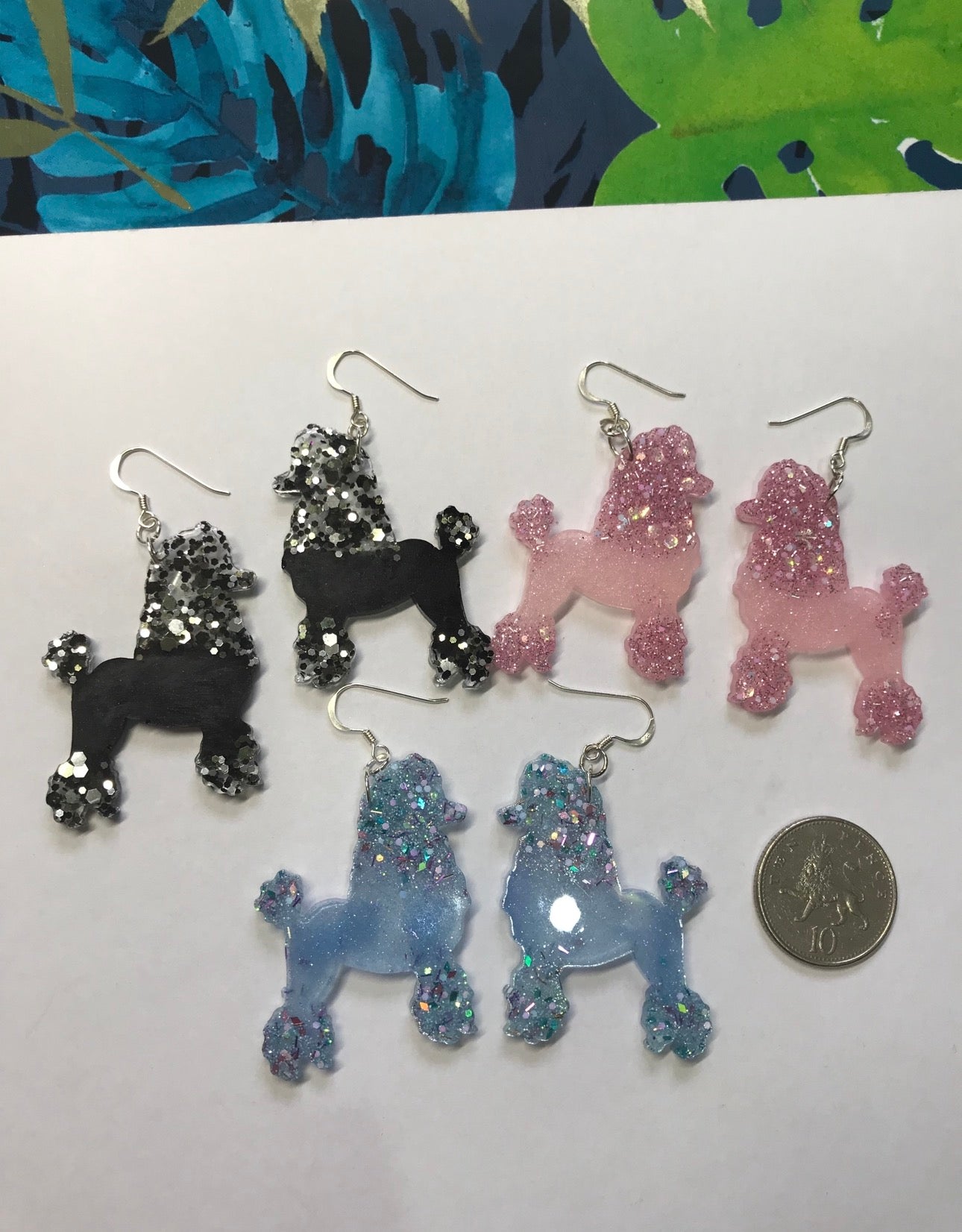 Penelope the Poodle - Handmade Poodle Earrings