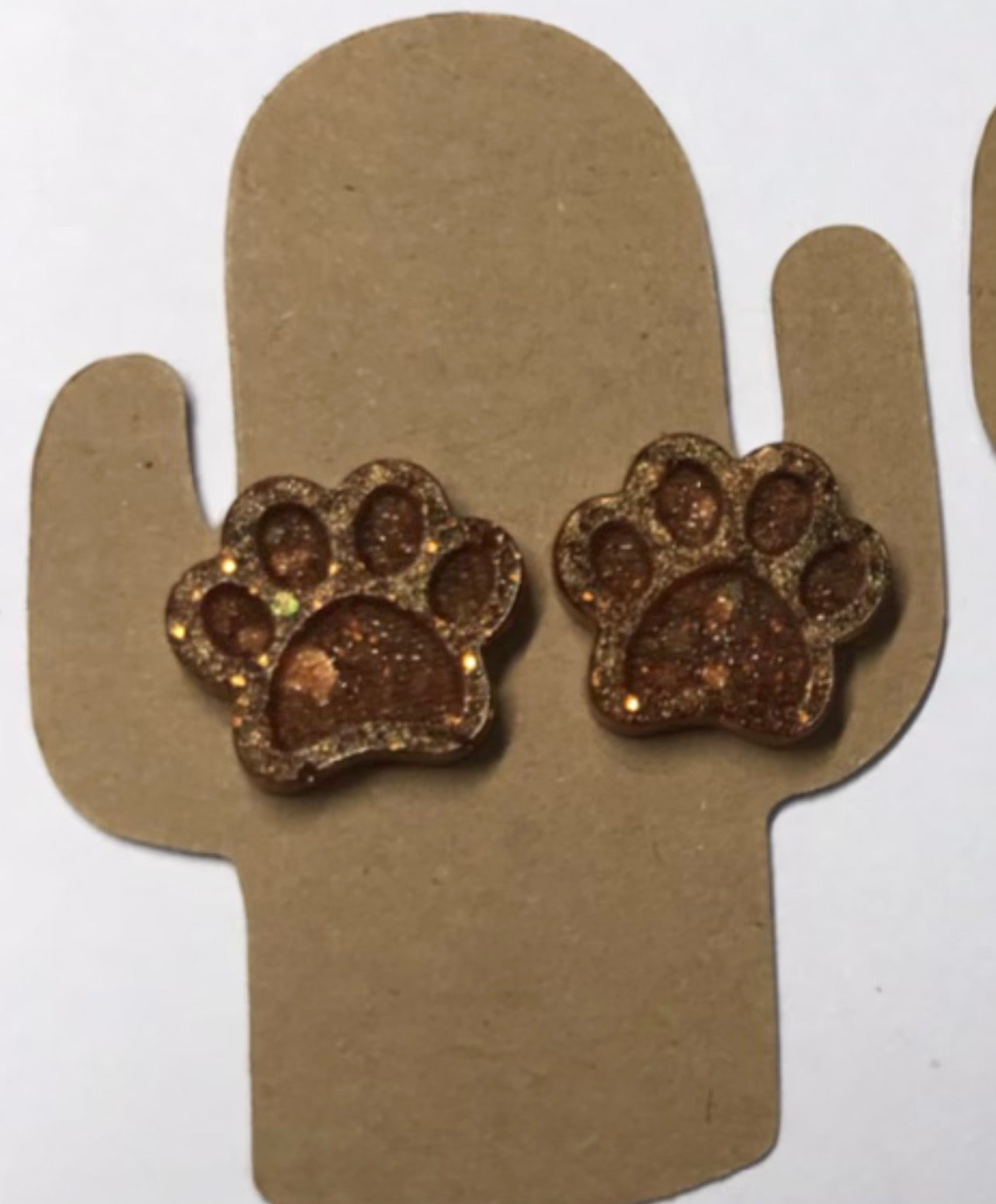 Simba - Handmade Paw Print Stud Earrings