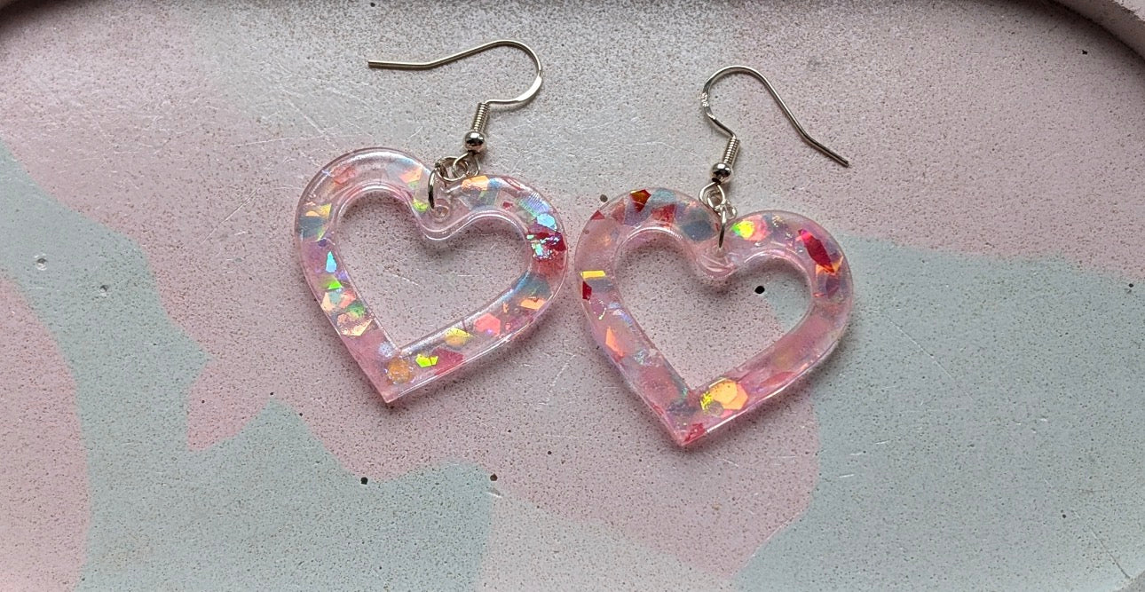Love Language - Handmade Heart Earrings