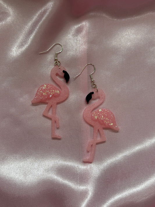 You flamin-GO Gurl! - Handmade Flamingo Earrings