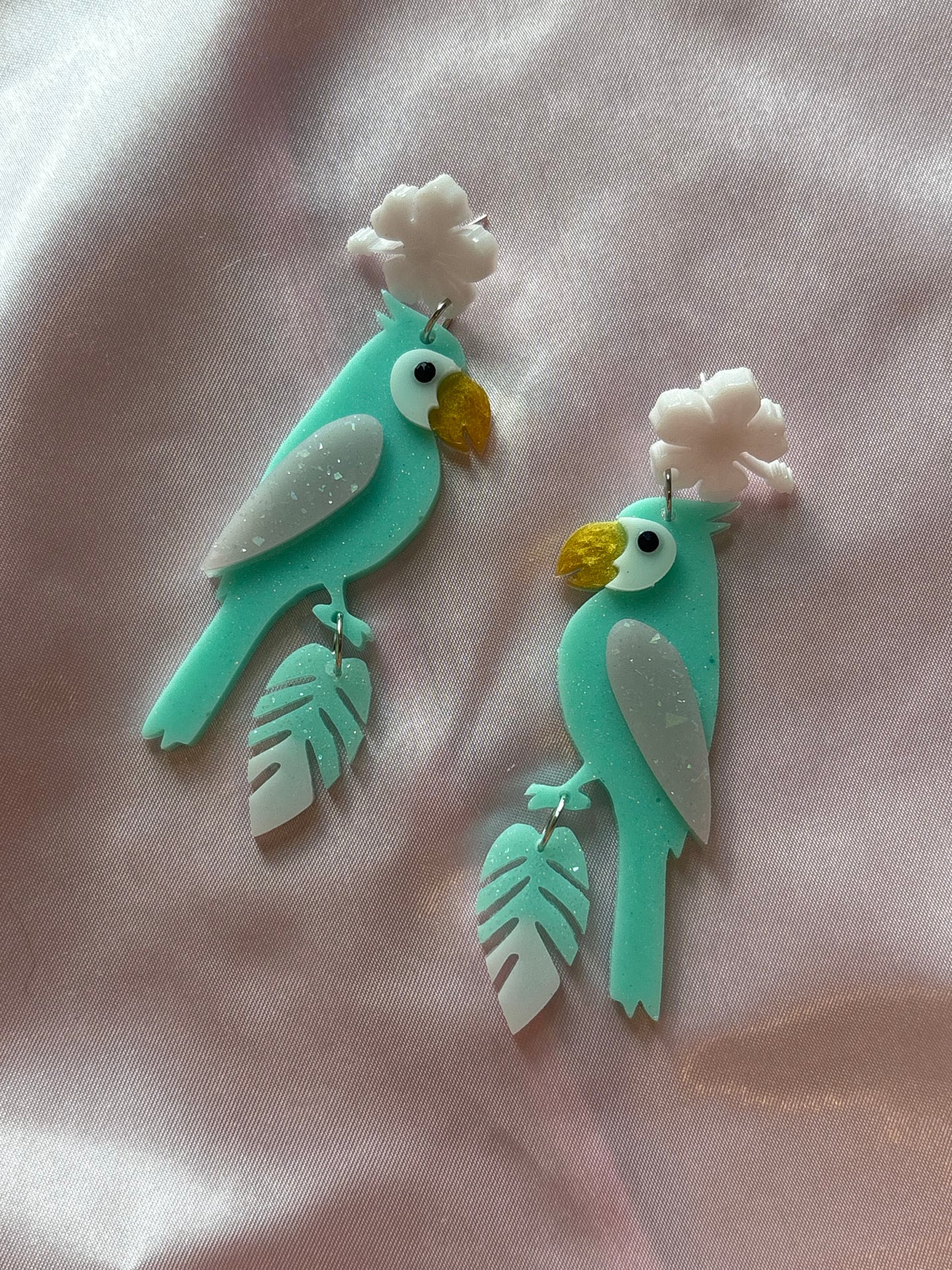 Winging It - Handmade Parrot Earrings - 2 Sizes