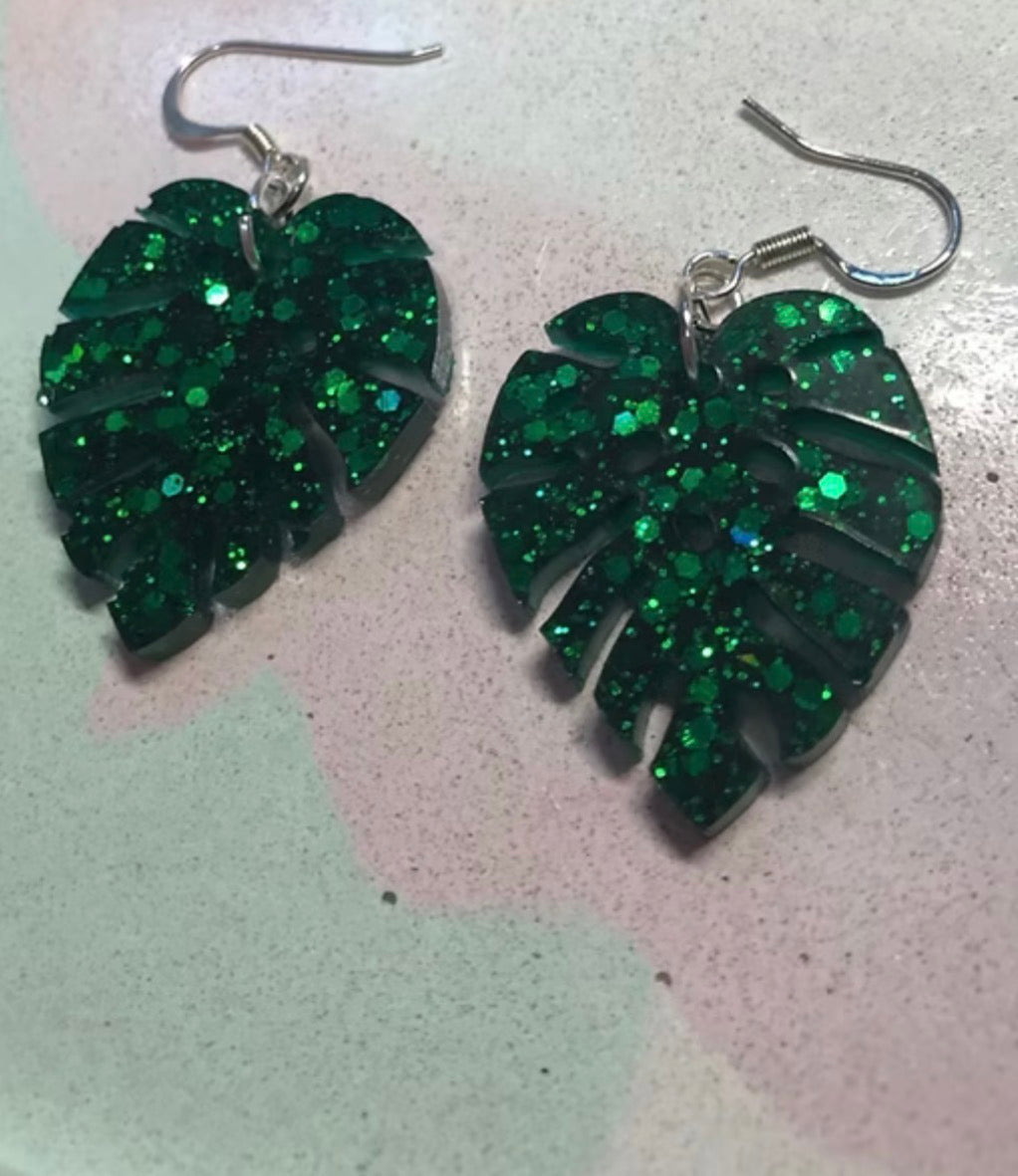 In my monstera era - Hand Made Monstera Leaf Earrings