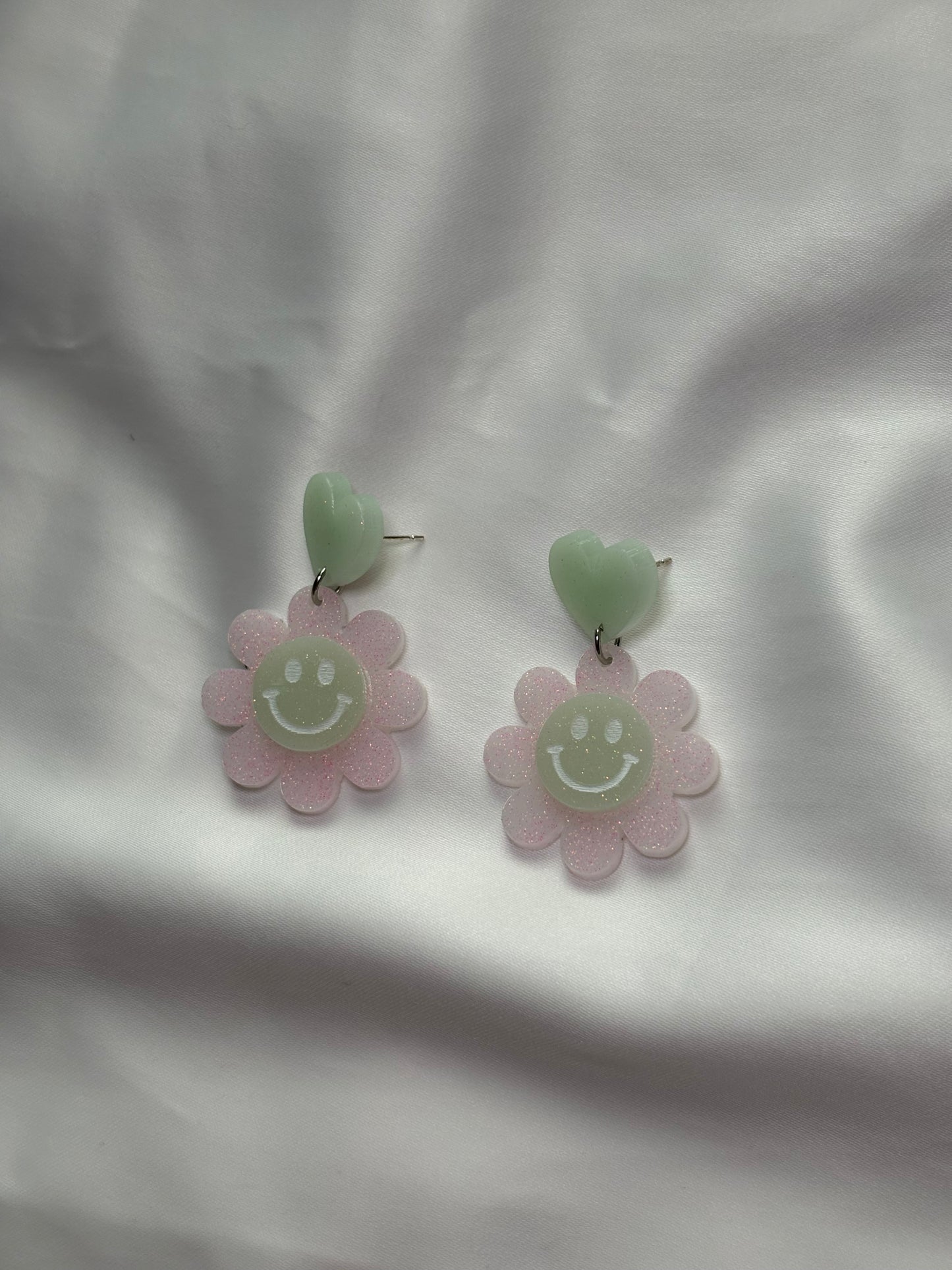 Dopamine Hit - Handmade Smiley Flower Earrings