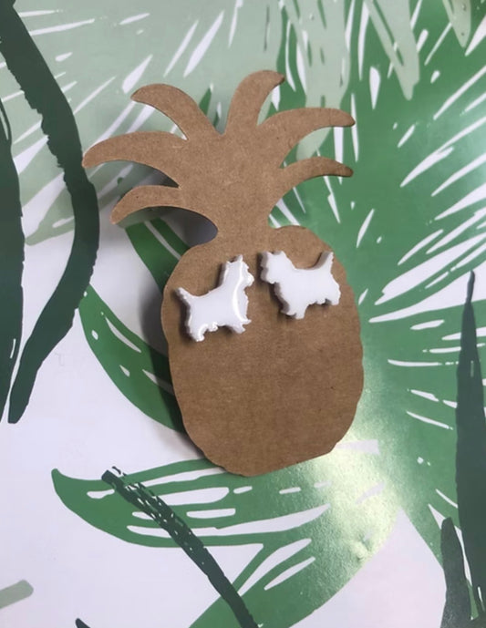Westie Bestie – Westie dog Earrings Studs