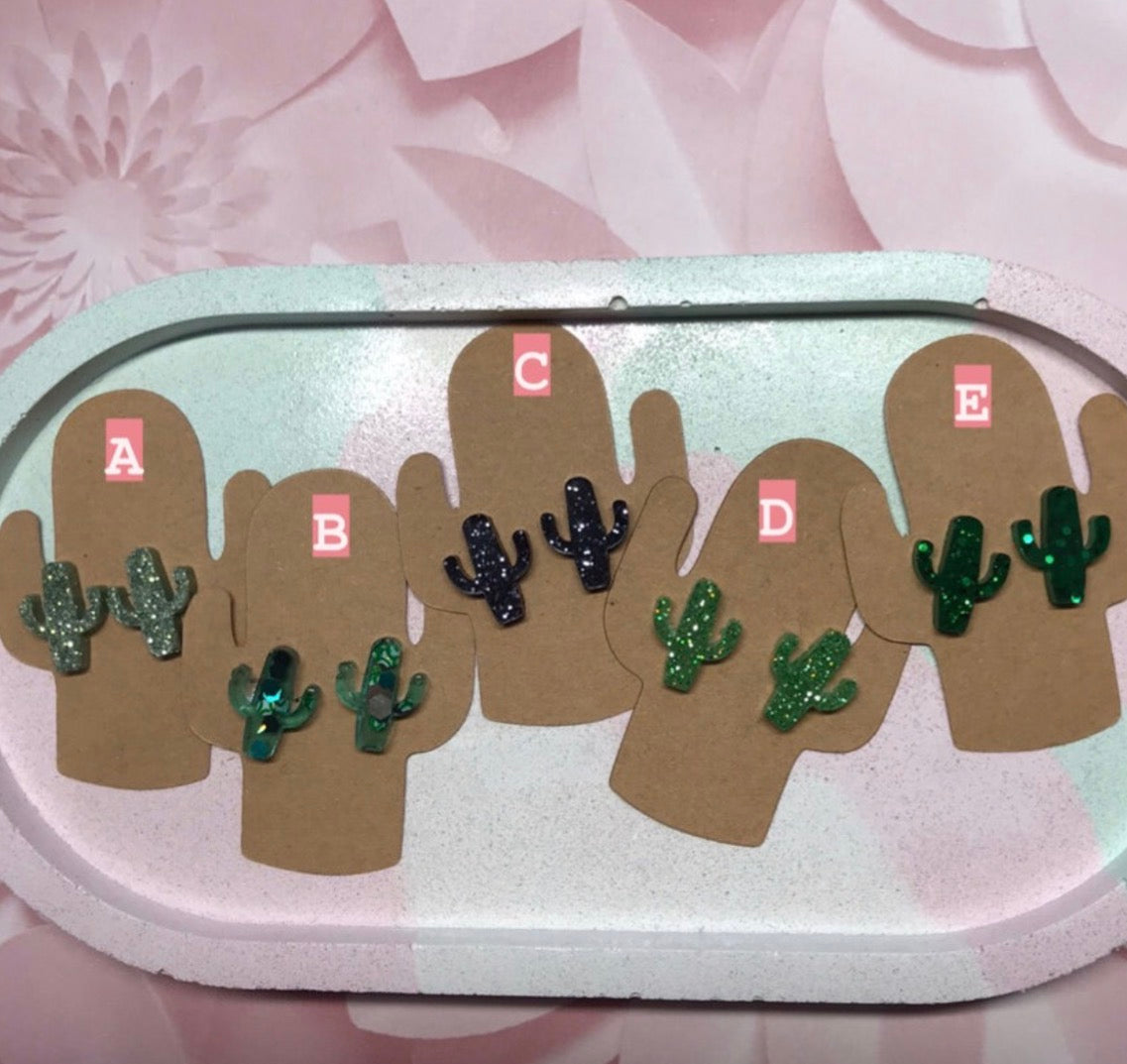 Cactus Jack Junior - Handmade Cactus Stud Earrings