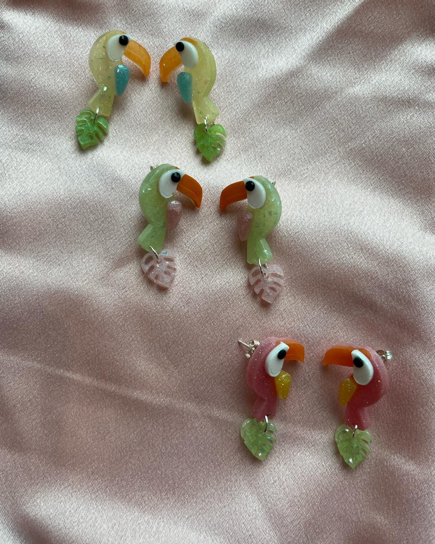 Toucan Play At That Game - Handmade Toucan Earrings