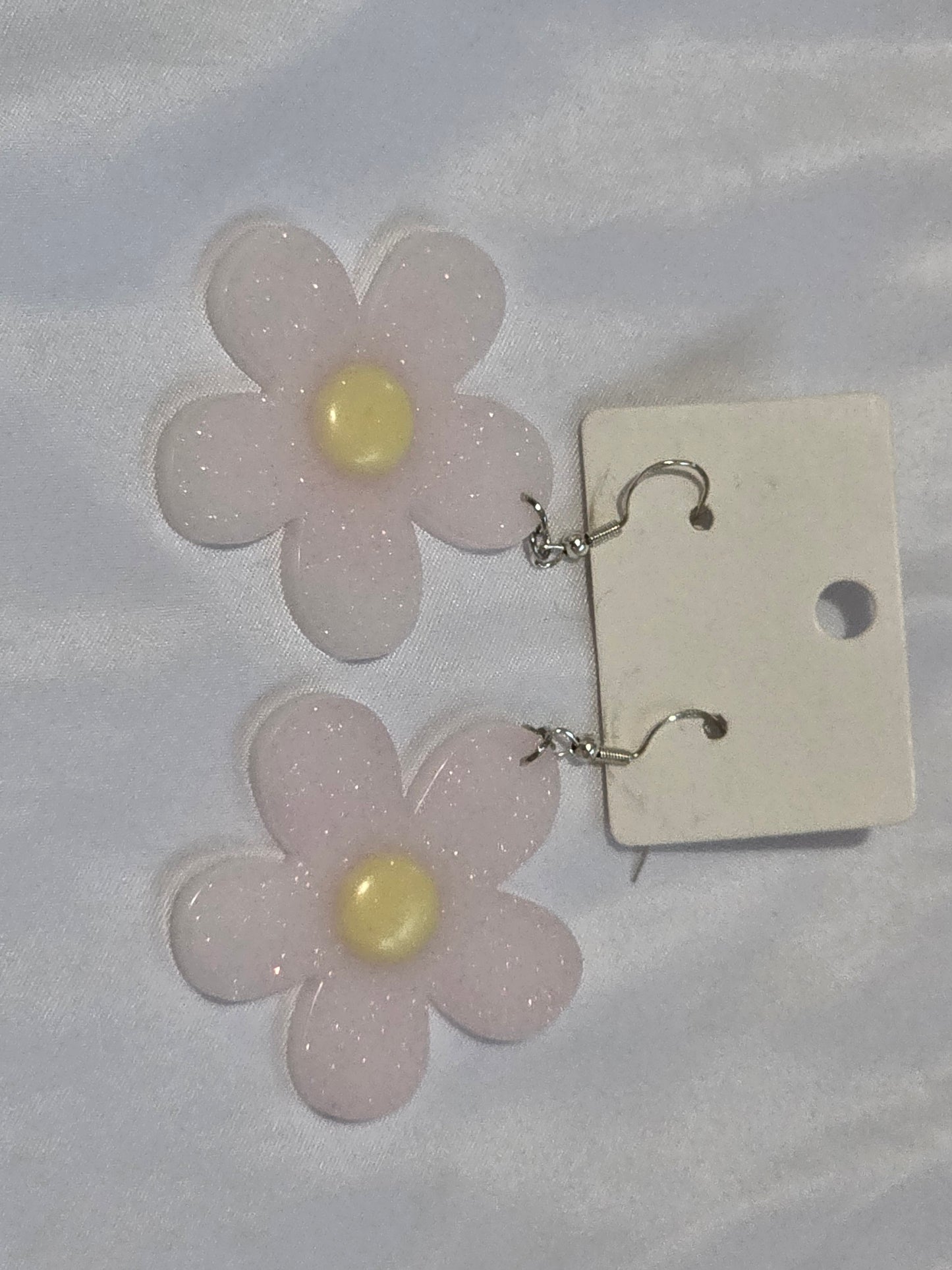 Groovy Chick - Handmade Daisy Resin Earrings