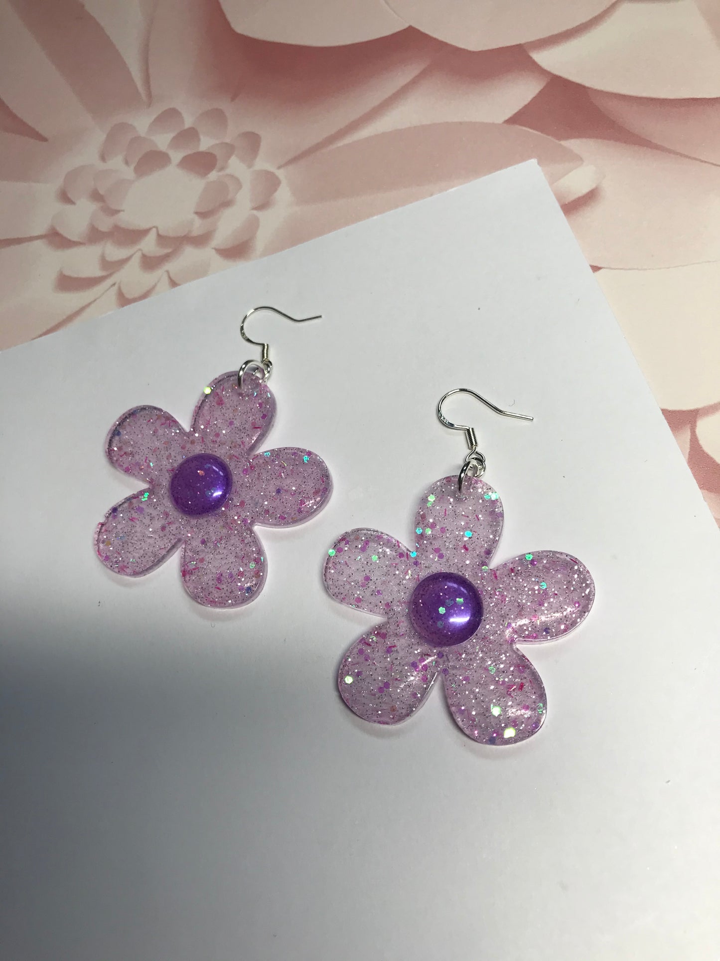 Groovy Chick - Handmade Daisy Resin Earrings