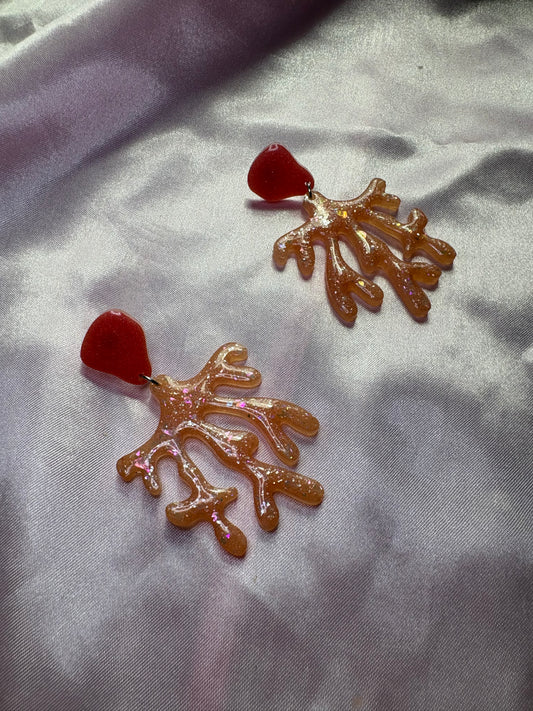 Gnarley bro! - Handmade Coral Reef Earrings