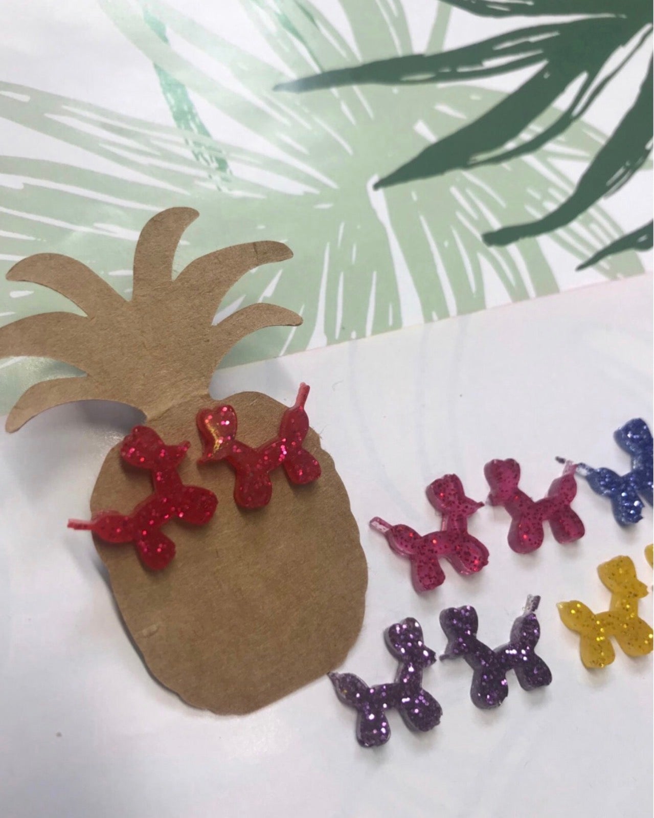 Pop pup Dog - Handmade Balloon Dog Stud Earrings