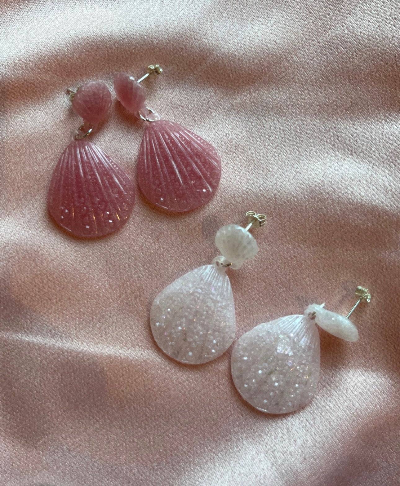 Call me on your Shell phone! - Handmade Shell Earrings