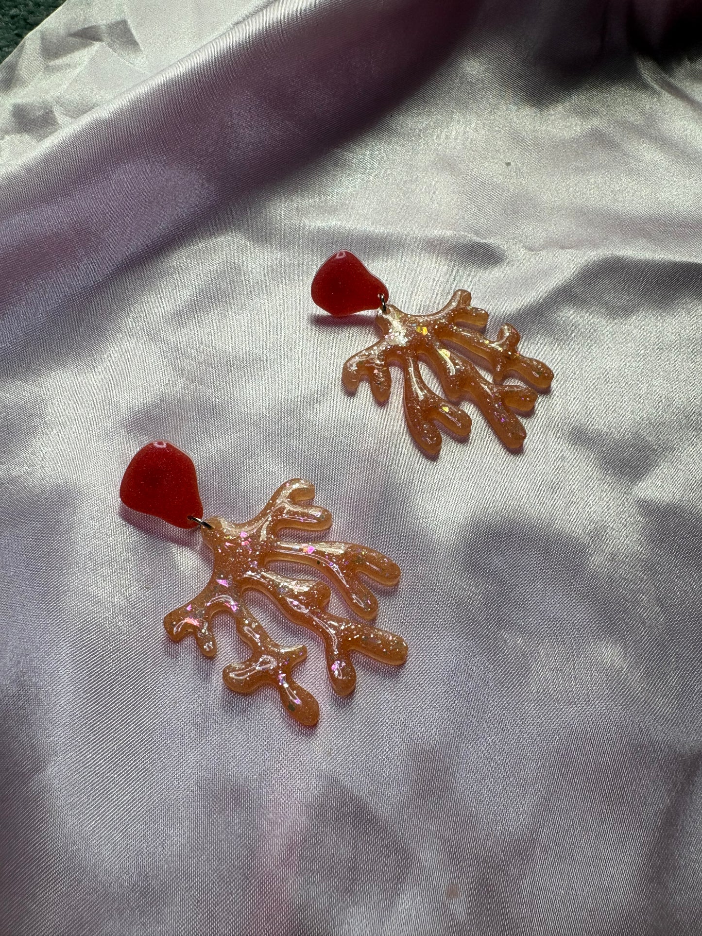 Gnarley bro! - Handmade Coral Reef Earrings