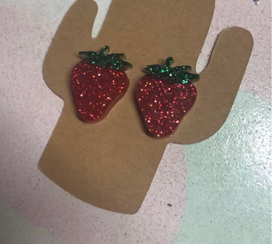 Berry Fine - Handmade Strawberry Stud Earrings