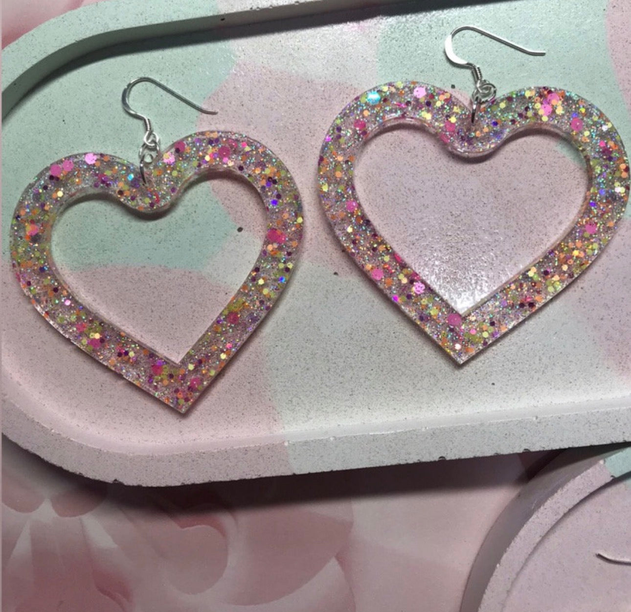 Extra Large Lovin’ - Handmade Heart Earrings