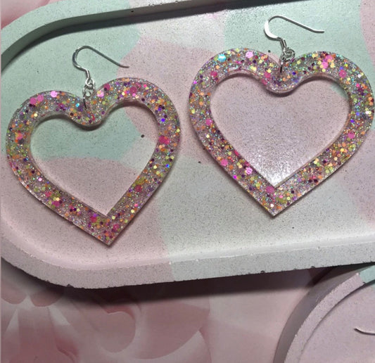 Extra Large Lovin’ - Handmade Heart Earrings