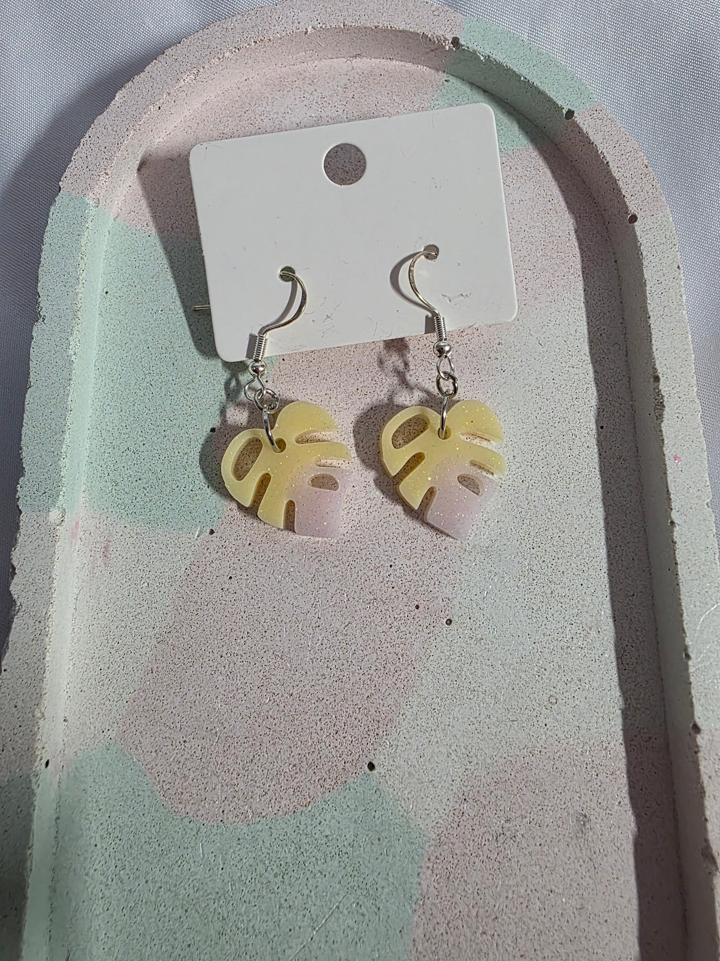 Im a Succa for you - Handmade Petite Monstera Leaf Earrings