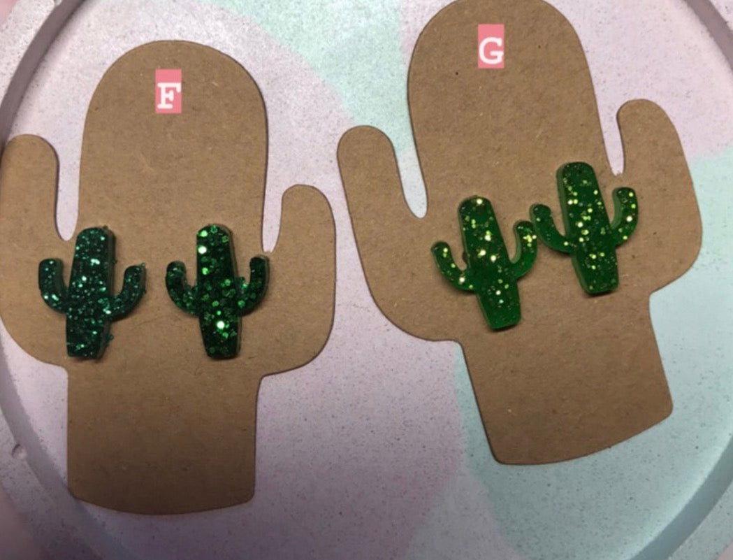 Cactus Jack Junior - Handmade Cactus Stud Earrings