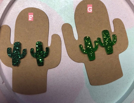 Cactus Jack Junior - Handmade Cactus Stud Earrings