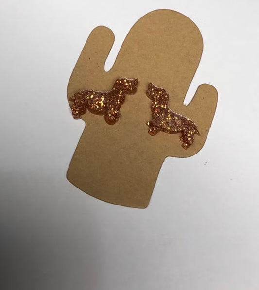 Sausage Dogs - Handmade Sausage Dog Stud Earrings