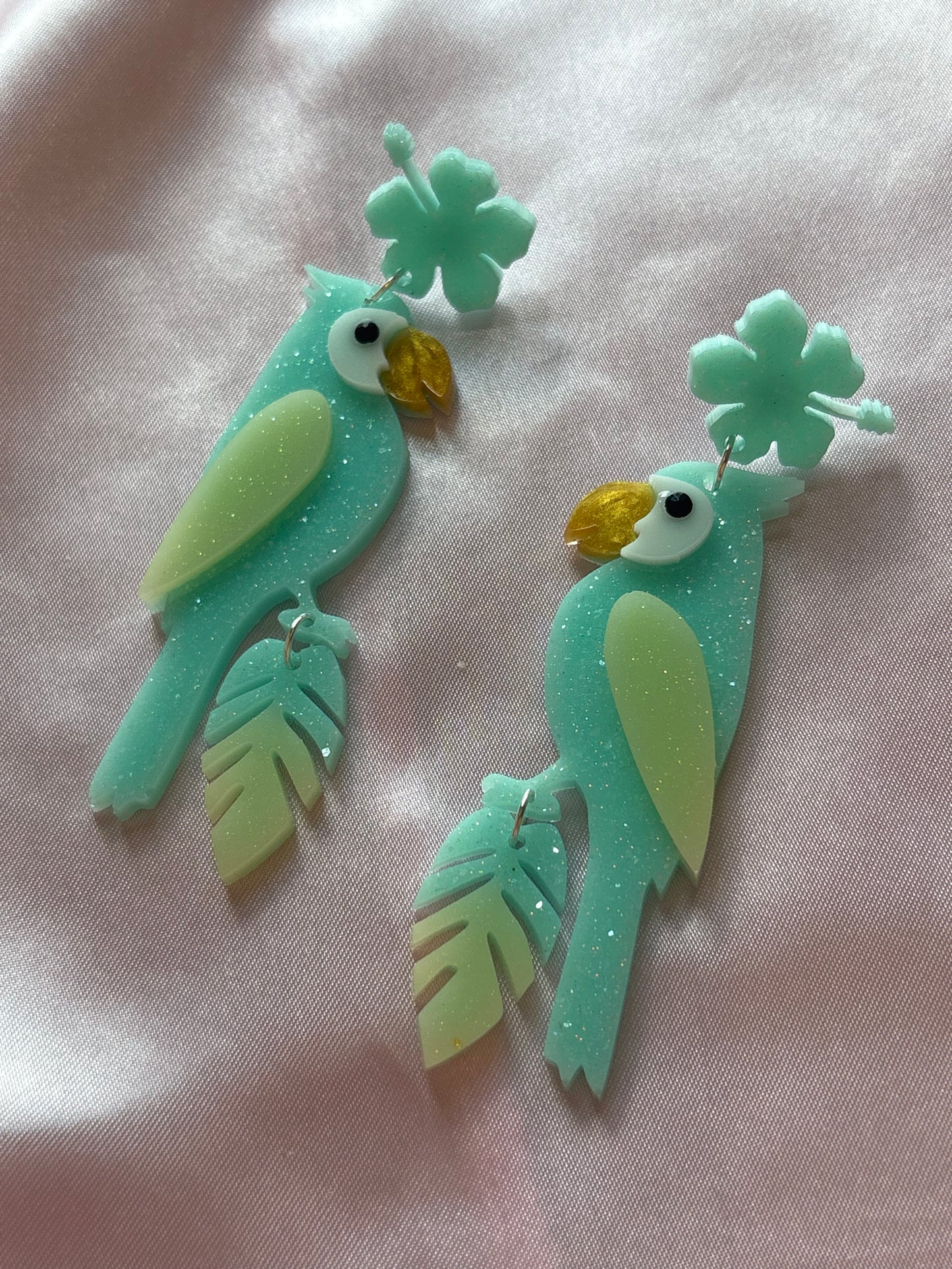 Winging It - Handmade Parrot Earrings - 2 Sizes