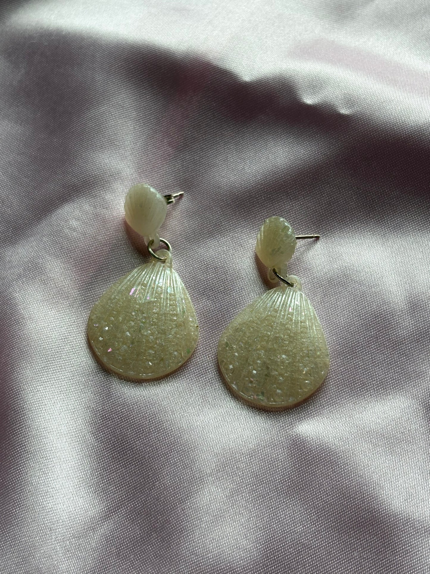 Call me on your Shell phone! - Handmade Shell Earrings
