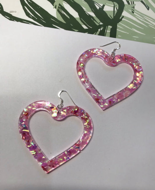Extra Large Lovin’ - Handmade Heart Earrings