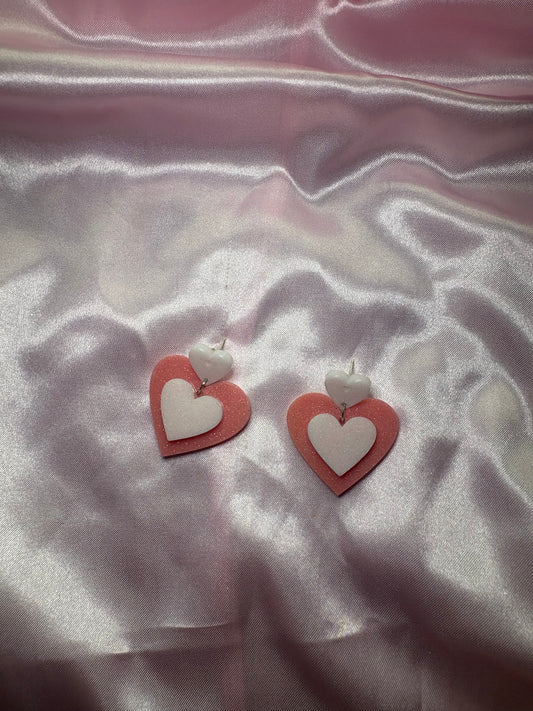 Change of Heart - Handmade Heart Earrings