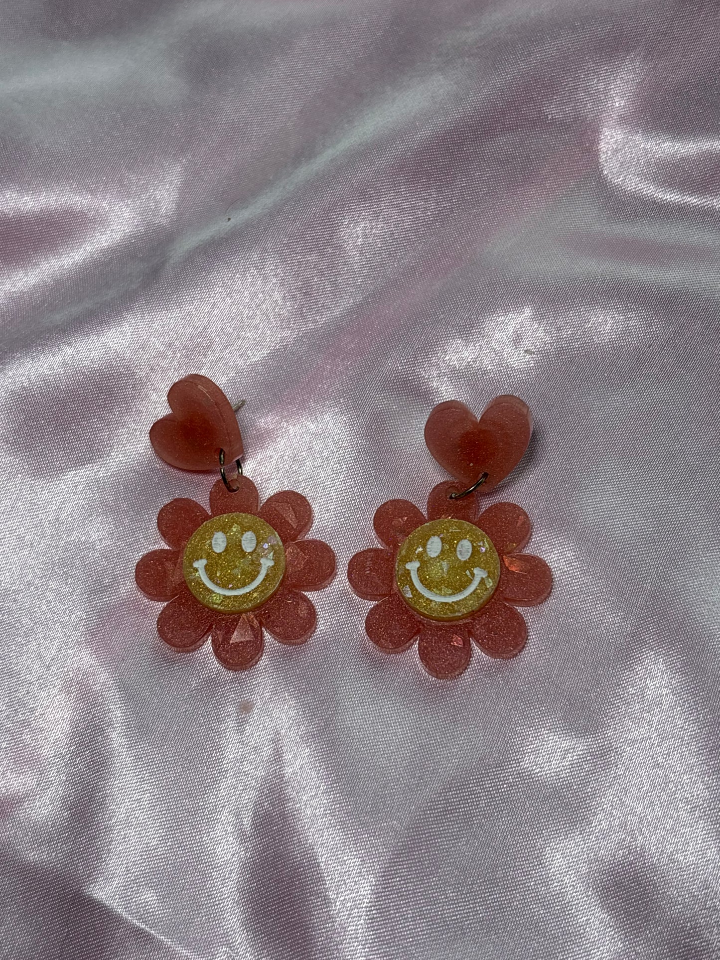 Dopamine Hit - Handmade Smiley Flower Earrings