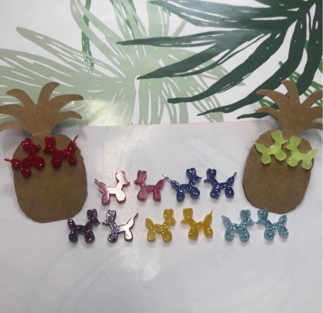 Pop pup Dog - Handmade Balloon Dog Stud Earrings