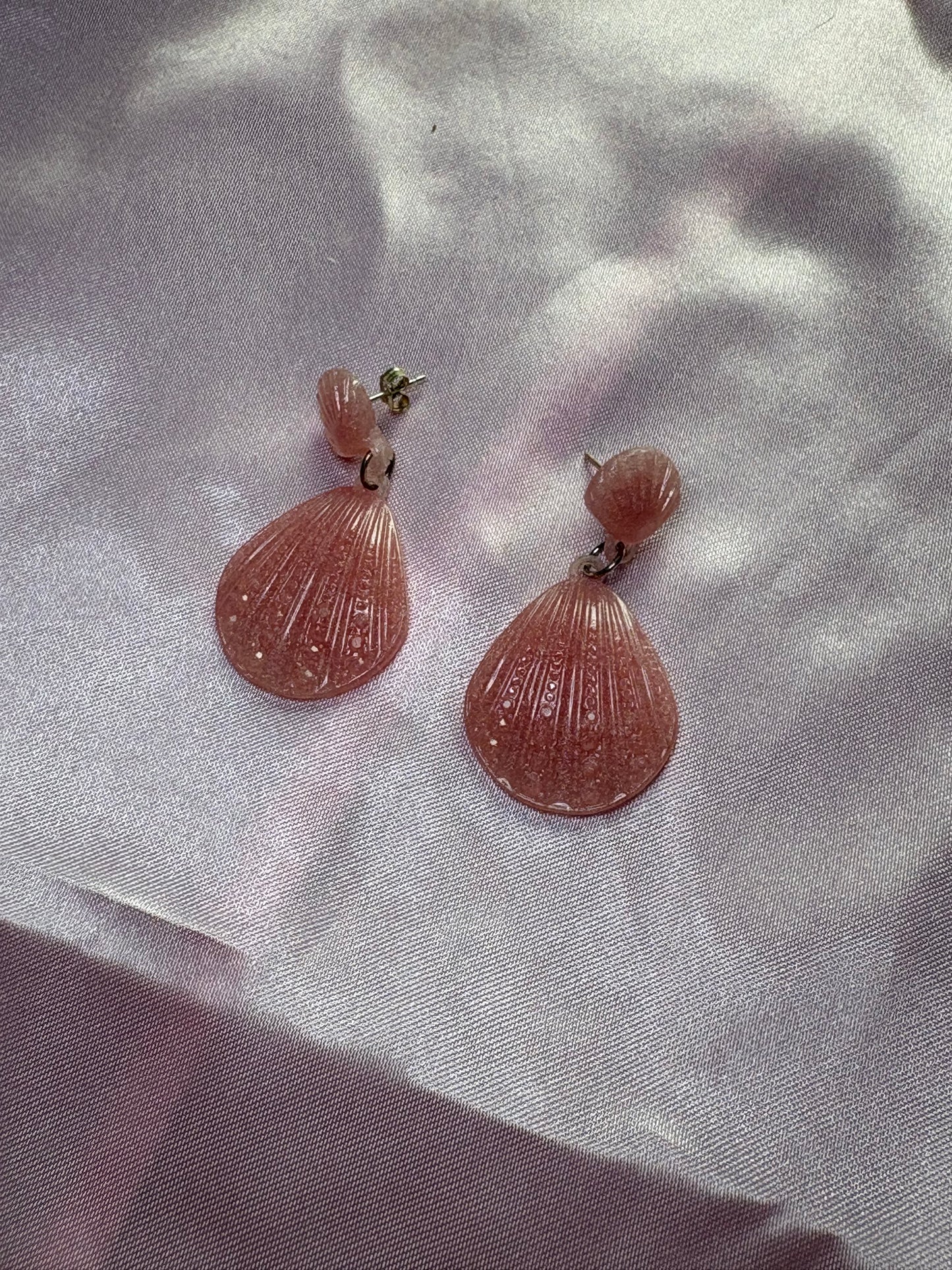 Call me on your Shell phone! - Handmade Shell Earrings