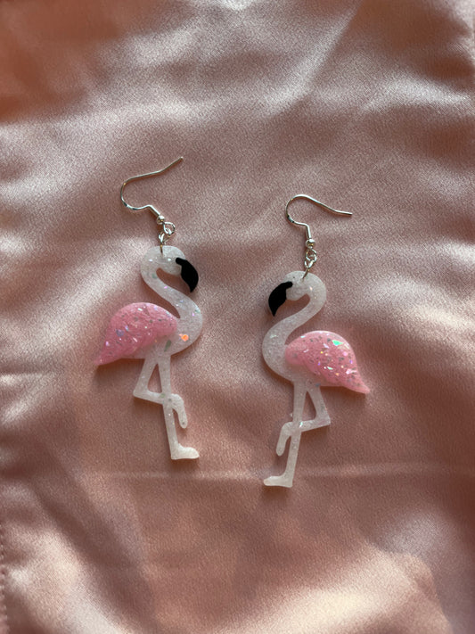You flamin-GO Gurl! - Handmade Flamingo Earrings