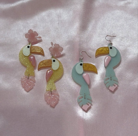 Toucan Play At That Game - Handmade Toucan Earrings