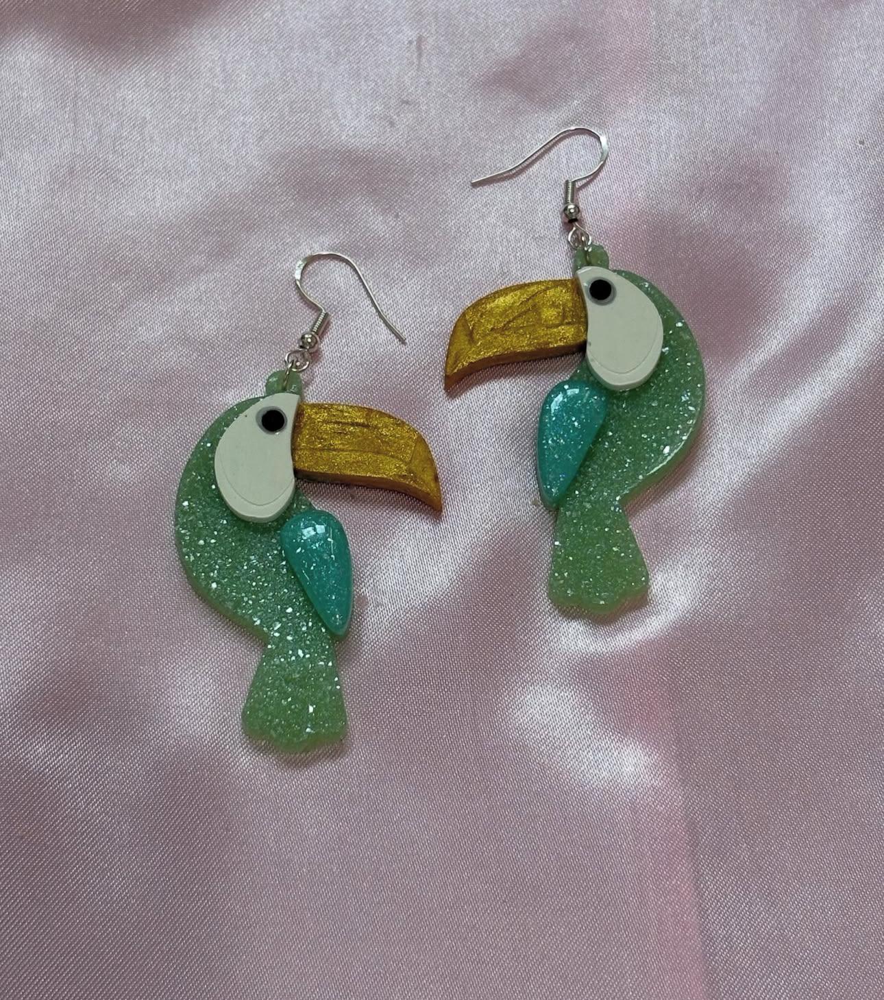 Toucan Play At That Game - Handmade Toucan Earrings